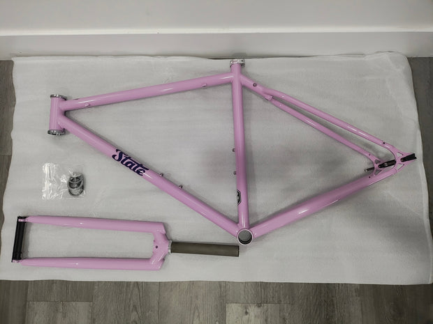 #1315 - 4130 Single-Speed / Fixed Gear Frameset | Purple Reign (Size 49cm, Excellent Condition)