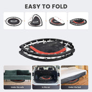 Mini Trampoline Foldable Trampoline Fitness Rebounder Exercise Bouncer 40/48"