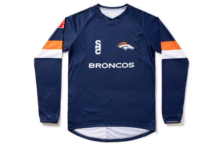 #NFLJ-DEN – NFL Collection | Long Sleeve MTB Jersey – DEN Broncos (Size Medium, Like-New – Washed for Photos)
