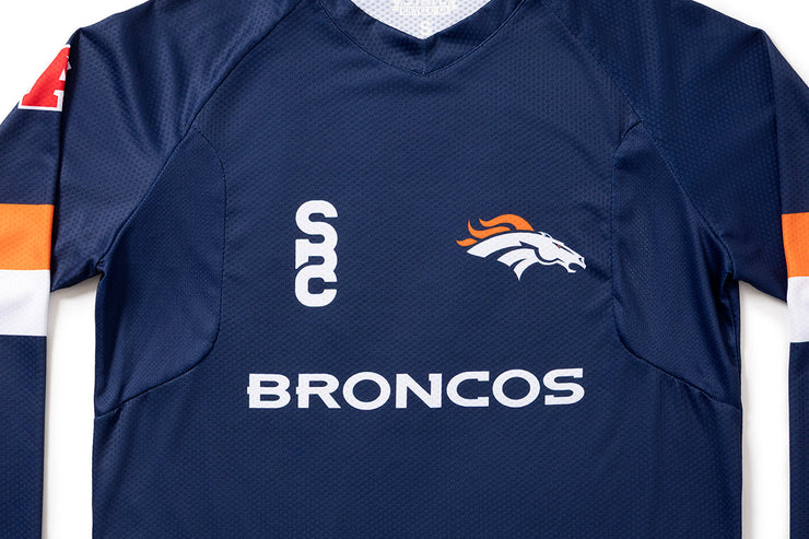 #NFLJ-DEN – NFL Collection | Long Sleeve MTB Jersey – DEN Broncos (Size Medium, Like-New – Washed for Photos)