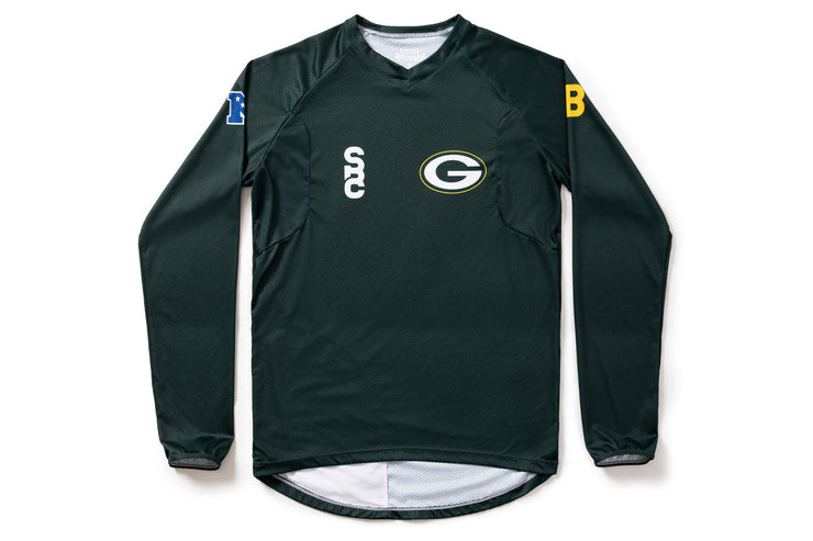 #NFLJ-GB – NFL Collection | Long Sleeve MTB Jersey – Green Bay Packers (Size Small, Like-New – Washed for Photos)