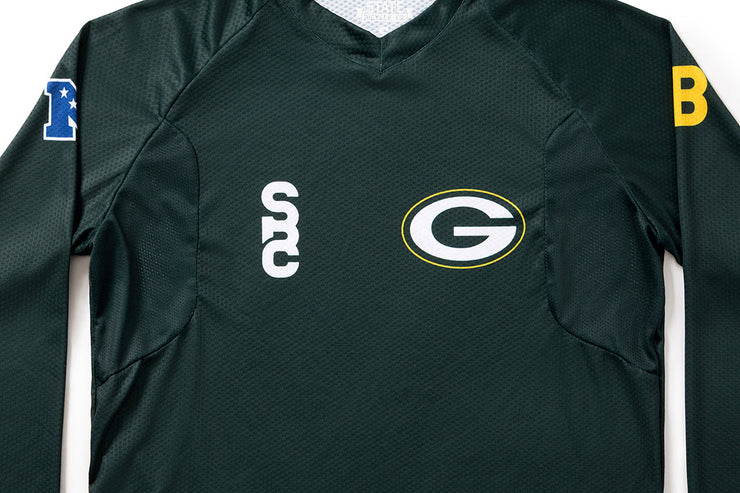 #NFLJ-GB – NFL Collection | Long Sleeve MTB Jersey – Green Bay Packers (Size Small, Like-New – Washed for Photos)