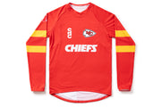 #NFLJ-KC – NFL Collection | Long Sleeve MTB Jersey – KC Chiefs (Size Medium, Like-New – Washed for Photos)