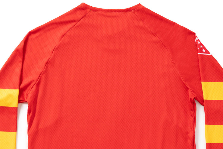 #NFLJ-KC – NFL Collection | Long Sleeve MTB Jersey – KC Chiefs (Size Medium, Like-New – Washed for Photos)