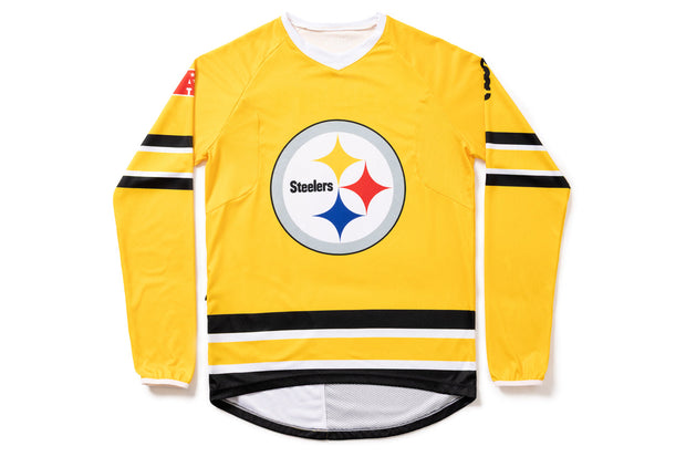 #NFLJ-PIT – NFL Collection | Long Sleeve MTB Jersey – Pittsburgh Steelers (Size Small, Like-New – Used for Photos)
