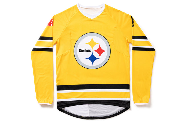 #NFLJ-PIT – NFL Collection | Long Sleeve MTB Jersey – Pittsburgh Steelers (Size Small, Like-New – Used for Photos)