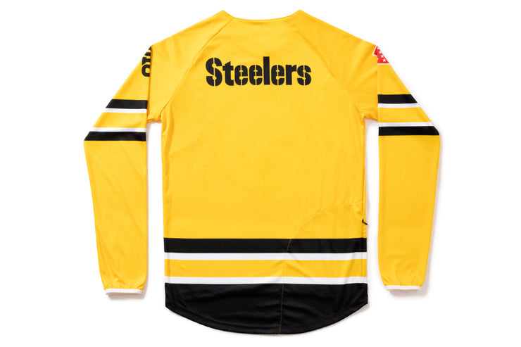 #NFLJ-PIT – NFL Collection | Long Sleeve MTB Jersey – Pittsburgh Steelers (Size Small, Like-New – Used for Photos)