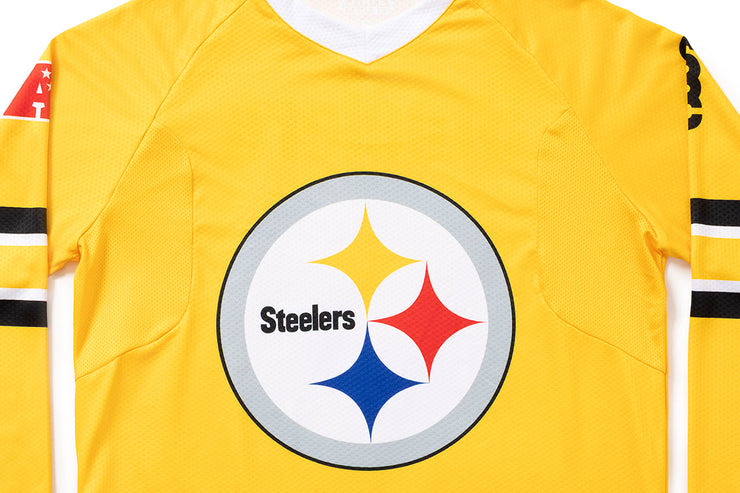 #NFLJ-PIT – NFL Collection | Long Sleeve MTB Jersey – Pittsburgh Steelers (Size Small, Like-New – Used for Photos)