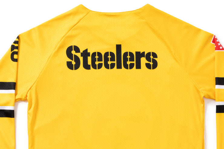 #NFLJ-PIT – NFL Collection | Long Sleeve MTB Jersey – Pittsburgh Steelers (Size Small, Like-New – Used for Photos)