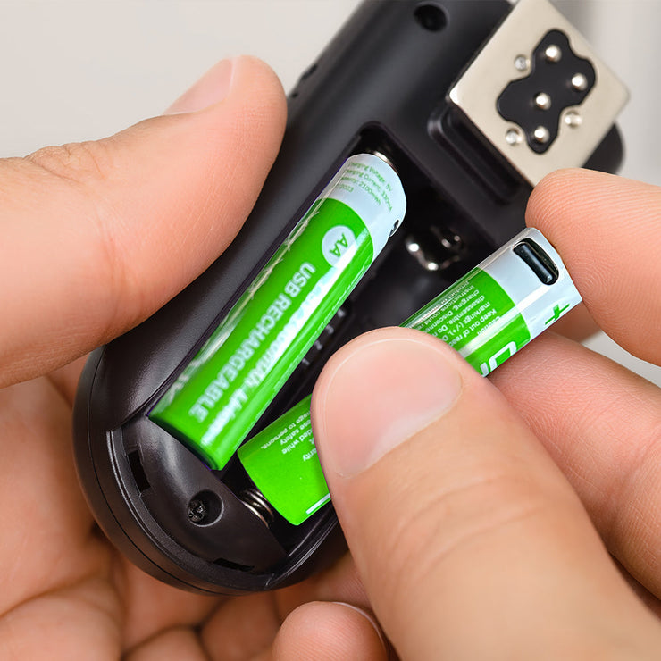 2 x AA Rechargeable Batteries with USB Cable
