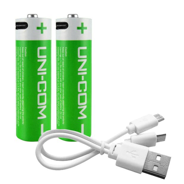 2 x AA Rechargeable Batteries with USB Cable
