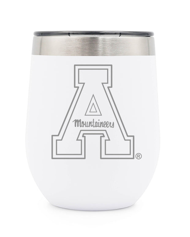 10 oz Wine Tumbler - Block "A" - White