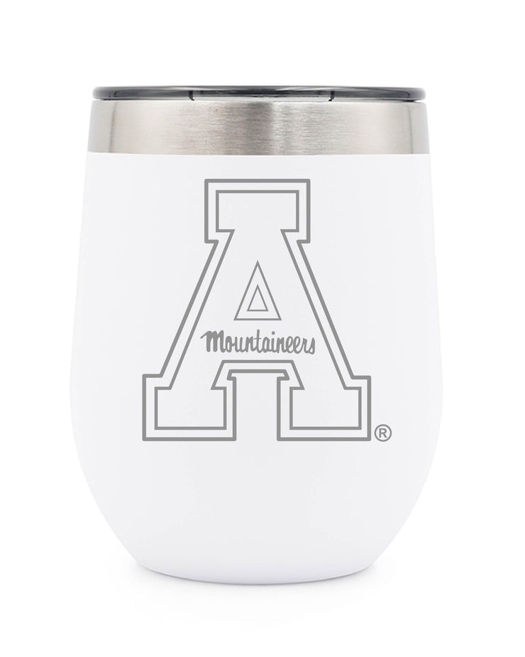 10 oz Wine Tumbler - Block "A" - White