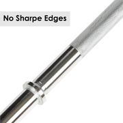 Standard 1" Chrome Barbell – 4ft, 5ft, 6ft, 7ft | Knurled Grip, Collars Included | Fits 1" Weight Plates – Home Gym & Strength Training