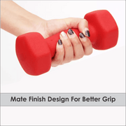 1KG Neoprene Plastic Dip Dumbbells Set