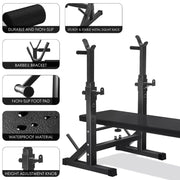 Weight Training Bench Press Multi-Function Adjustable Barbell Lifting Gym Rack