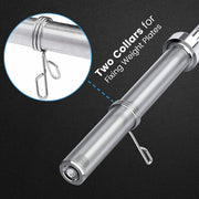 Olympic Barbell Bar – 2" Chrome Finish | 4ft, 5ft, 6ft, 7ft with Collars | Anti-Slip Grip for Weightlifting & Strength Training